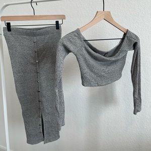 Crop top and skirt set